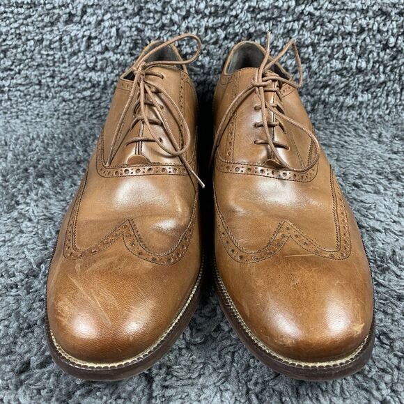 Cole Haan Williams Wingtip Oxford Size 15 Shoes Brown Leather C12210 - Picture 6 of 8